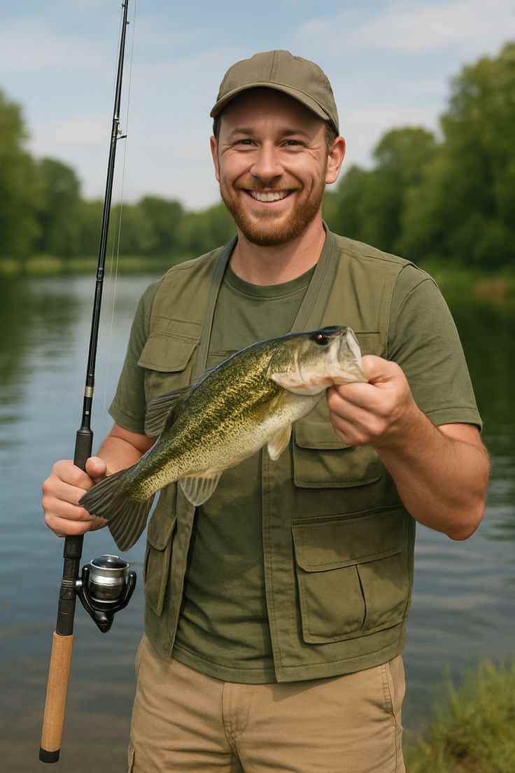 Senior fishing guide Alisa Hester smiling with a catch on a Canadian lake