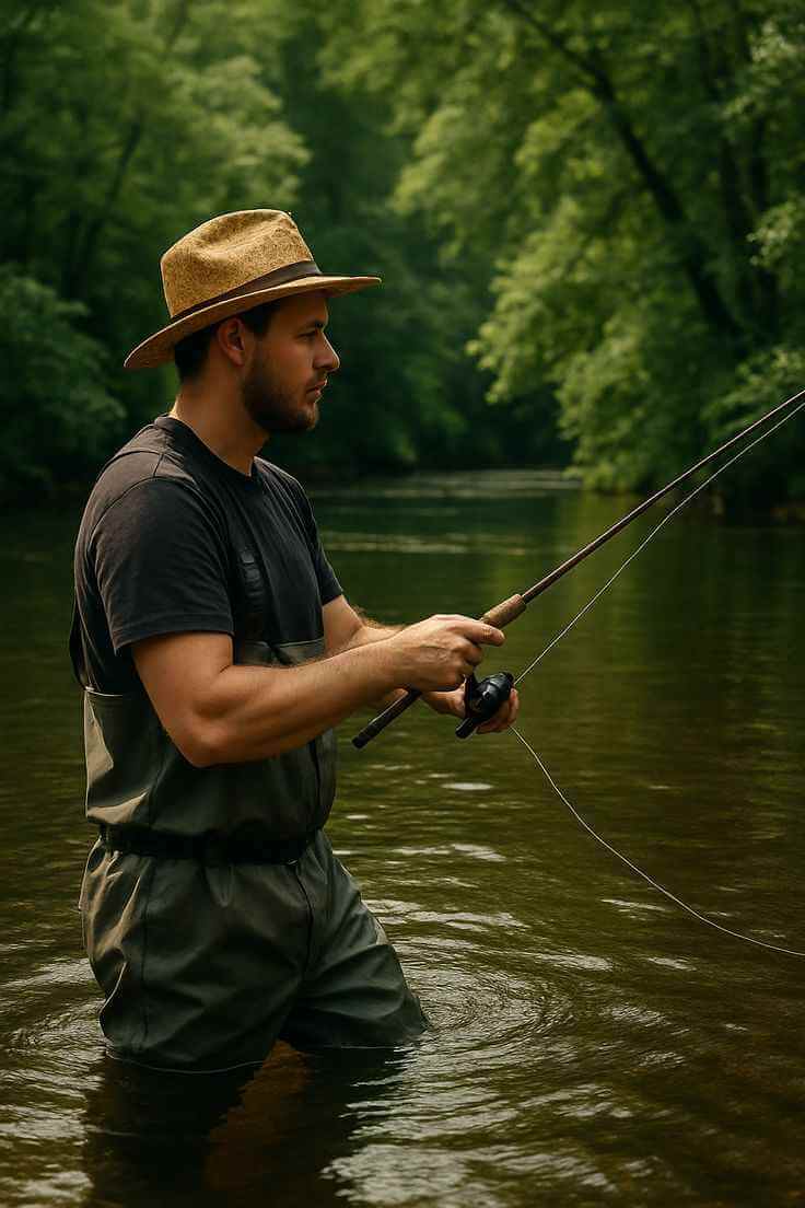 Tournament organiser Rich Wilson holding a trophy fish at a club event
